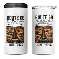 Route Highway 66 Mother Road 4 in 1 Can Cooler Tumbler Vintage Distressed Road Trip Adventure
