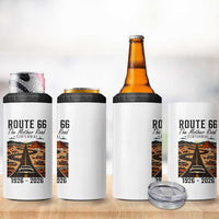 Route Highway 66 Mother Road 4 in 1 Can Cooler Tumbler Vintage Distressed Road Trip Adventure