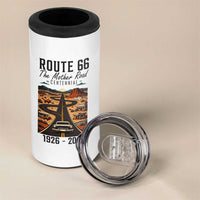 Route Highway 66 Mother Road 4 in 1 Can Cooler Tumbler Vintage Distressed Road Trip Adventure