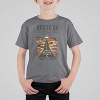 Route Highway 66 Mother Road T Shirt For Kid Vintage Distressed Road Trip Adventure