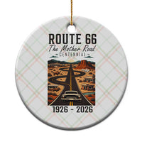 Route Highway 66 Mother Road Ceramic Ornament Vintage Distressed Road Trip Adventure