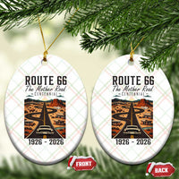 Route Highway 66 Mother Road Ceramic Ornament Vintage Distressed Road Trip Adventure