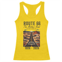 Route Highway 66 Mother Road Racerback Tank Top Vintage Distressed Road Trip Adventure