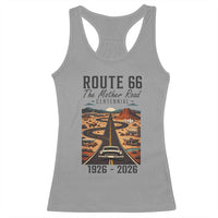 Route Highway 66 Mother Road Racerback Tank Top Vintage Distressed Road Trip Adventure