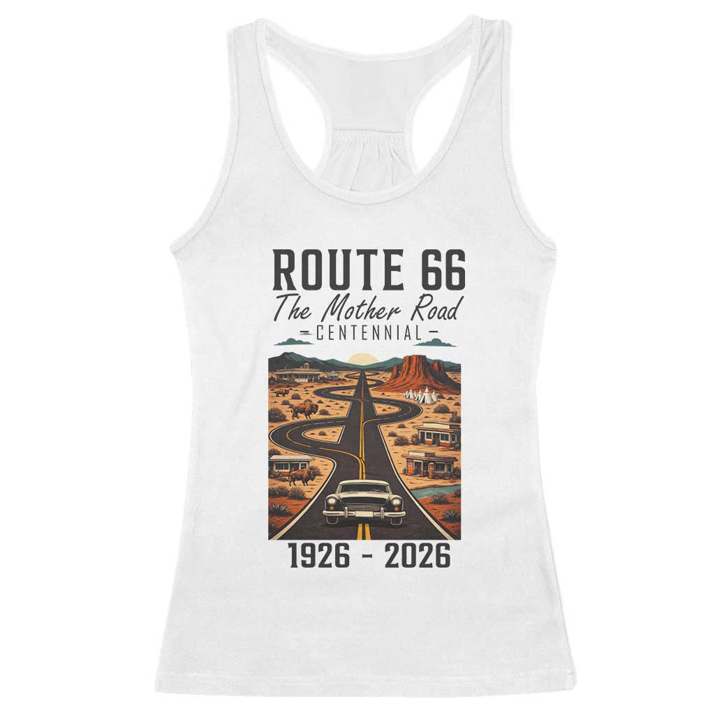 Route Highway 66 Mother Road Racerback Tank Top Vintage Distressed Road Trip Adventure