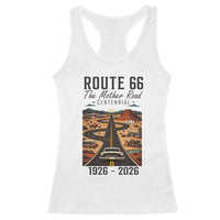 Route Highway 66 Mother Road Racerback Tank Top Vintage Distressed Road Trip Adventure