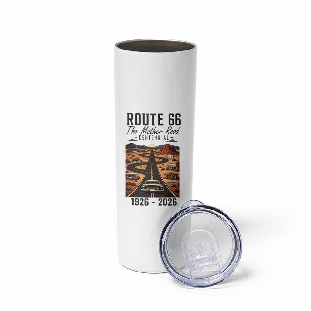 Route Highway 66 Mother Road Skinny Tumbler Vintage Distressed Road Trip Adventure