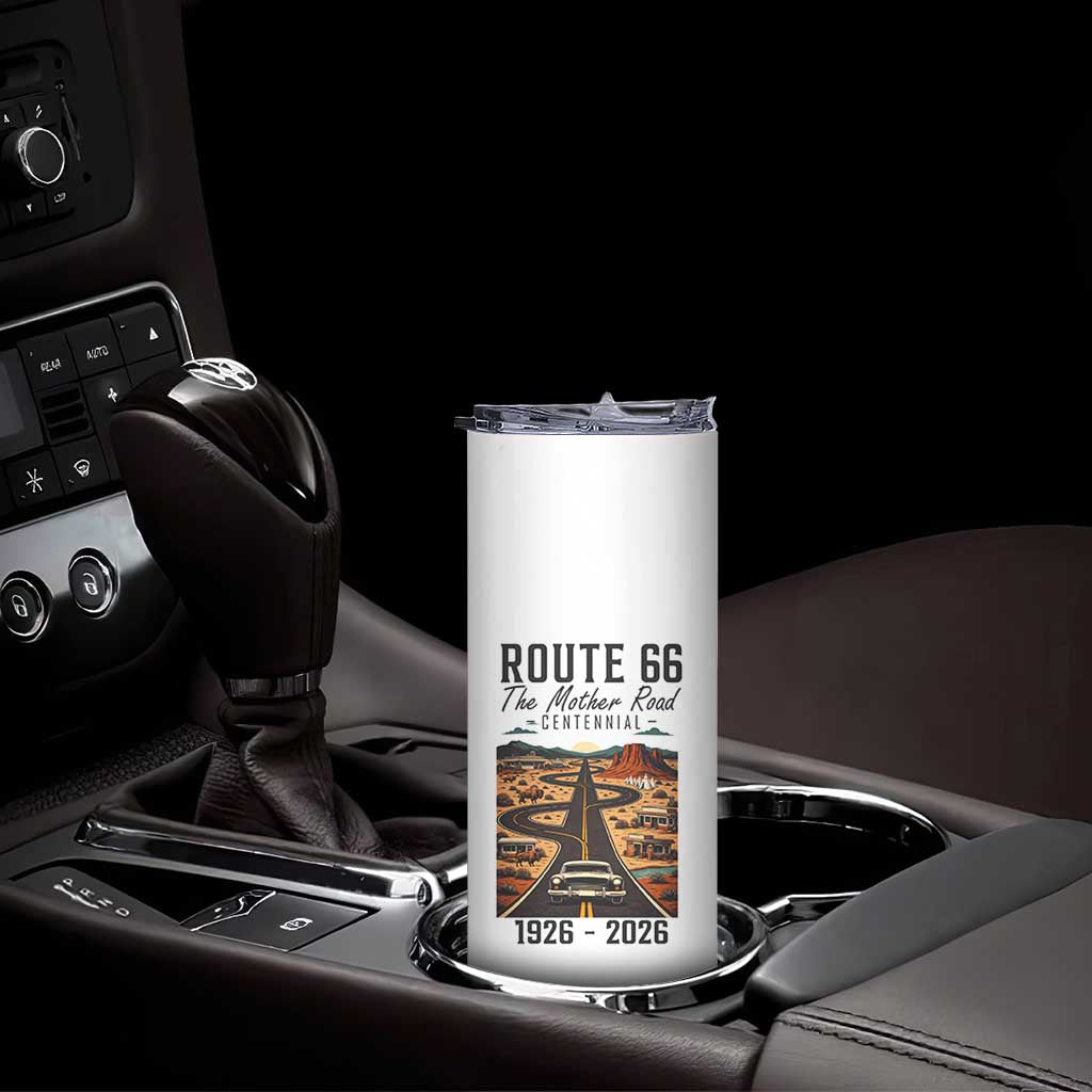 Route Highway 66 Mother Road Skinny Tumbler Vintage Distressed Road Trip Adventure