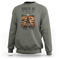 Route Highway 66 Mother Road Sweatshirt Vintage Distressed Road Trip Adventure
