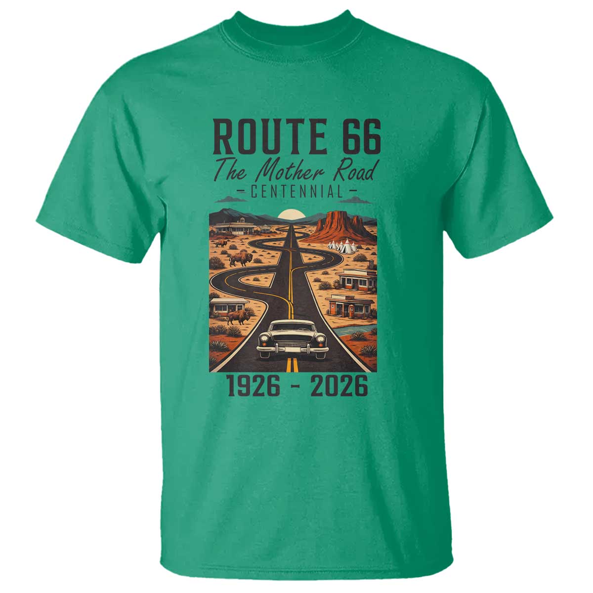 Route Highway 66 Mother Road T Shirt Vintage Distressed Road Trip Adventure