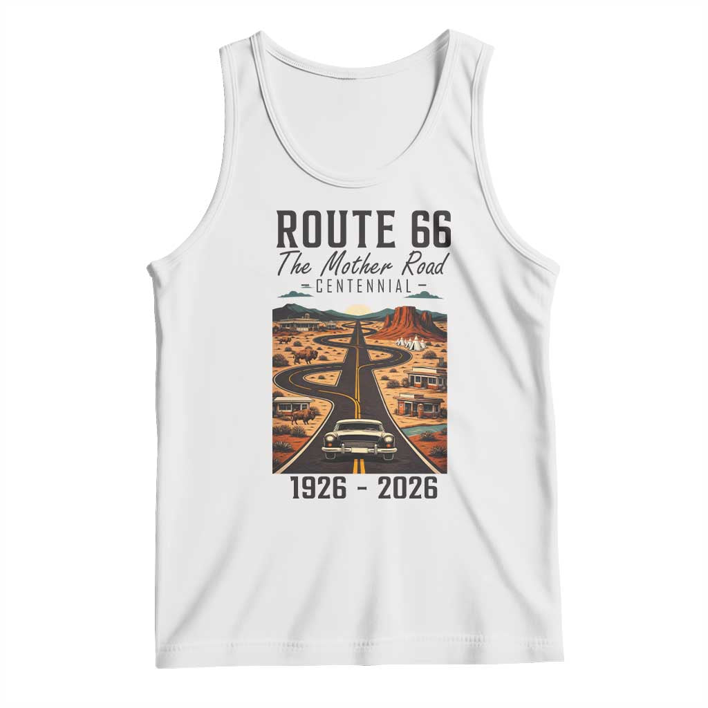 Route Highway 66 Mother Road Tank Top Vintage Distressed Road Trip Adventure