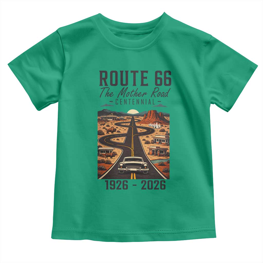 Route Highway 66 Mother Road Toddler T Shirt Vintage Distressed Road Trip Adventure