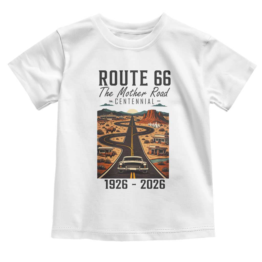 Route Highway 66 Mother Road Toddler T Shirt Vintage Distressed Road Trip Adventure