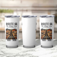 Route Highway 66 Mother Road Tumbler Cup Vintage Distressed Road Trip Adventure