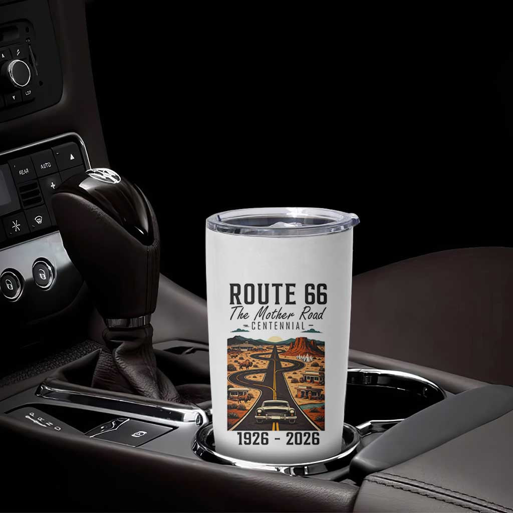 Route Highway 66 Mother Road Tumbler Cup Vintage Distressed Road Trip Adventure
