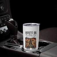 Route Highway 66 Mother Road Tumbler Cup Vintage Distressed Road Trip Adventure