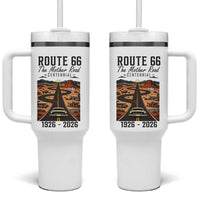 Route Highway 66 Mother Road Tumbler With Handle Vintage Distressed Road Trip Adventure