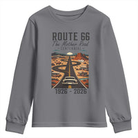 Route Highway 66 Mother Road Youth Sweatshirt Vintage Distressed Road Trip Adventure