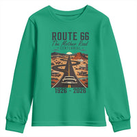 Route Highway 66 Mother Road Youth Sweatshirt Vintage Distressed Road Trip Adventure
