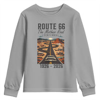 Route Highway 66 Mother Road Youth Sweatshirt Vintage Distressed Road Trip Adventure