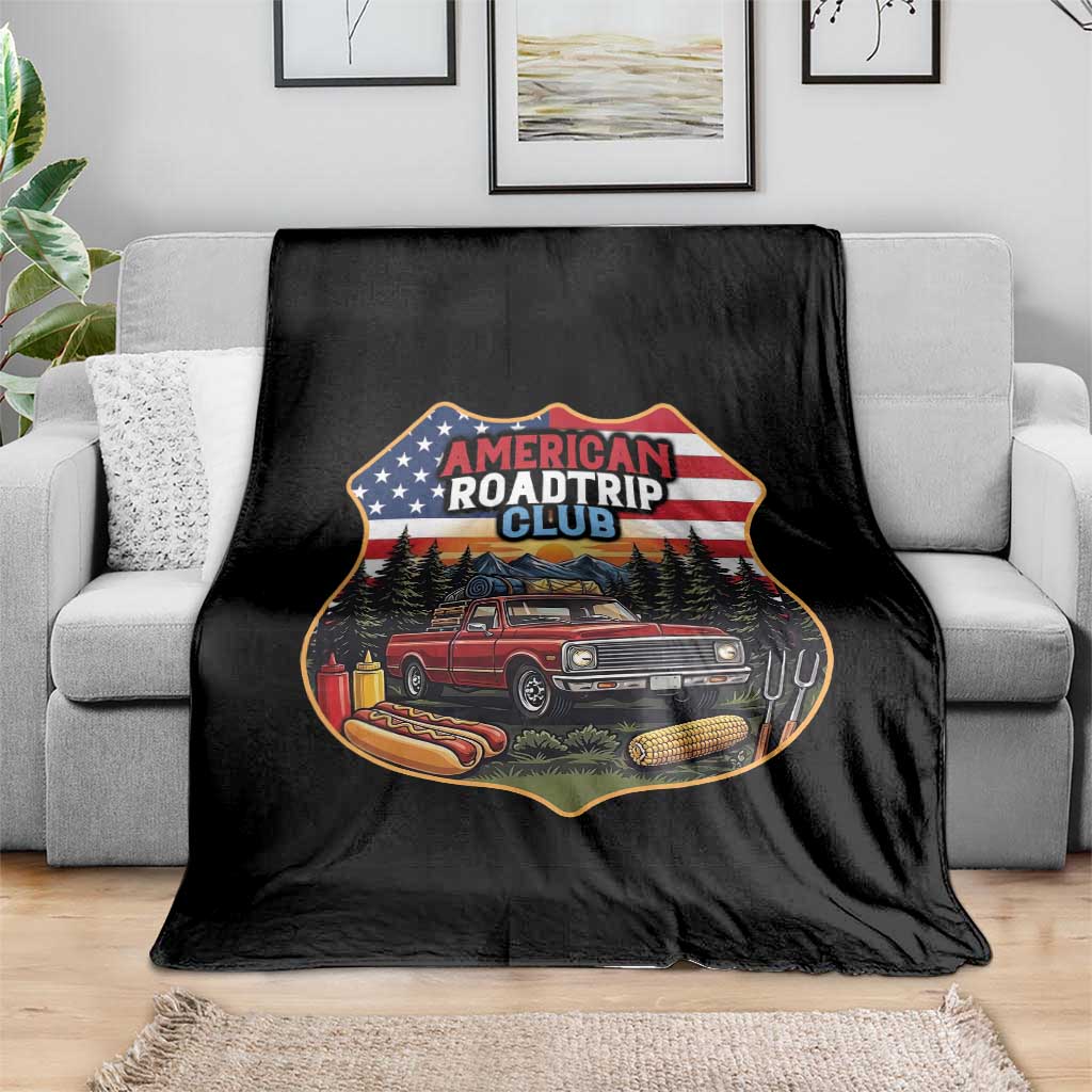 Route Highway 66 Throw Blanket Vintage American Roadtrip Club Road Trip
