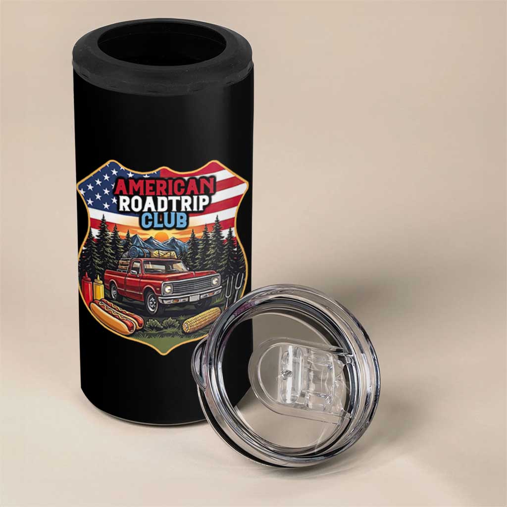 Route Highway 66 4 in 1 Can Cooler Tumbler Vintage American Roadtrip Club Road Trip