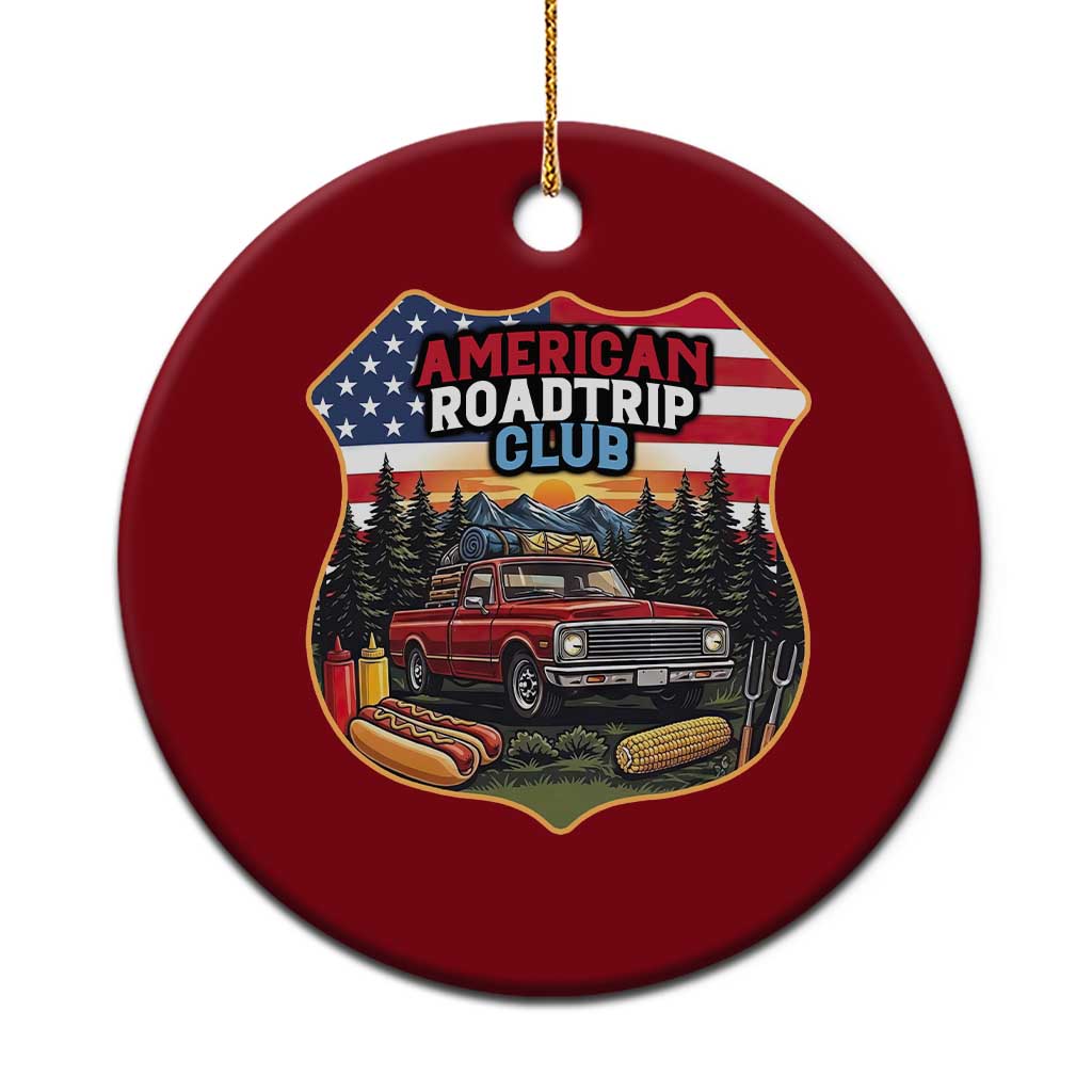 Route Highway 66 Ceramic Ornament Vintage American Roadtrip Club Road Trip
