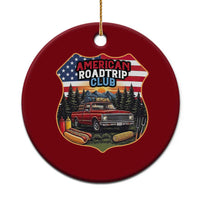Route Highway 66 Ceramic Ornament Vintage American Roadtrip Club Road Trip