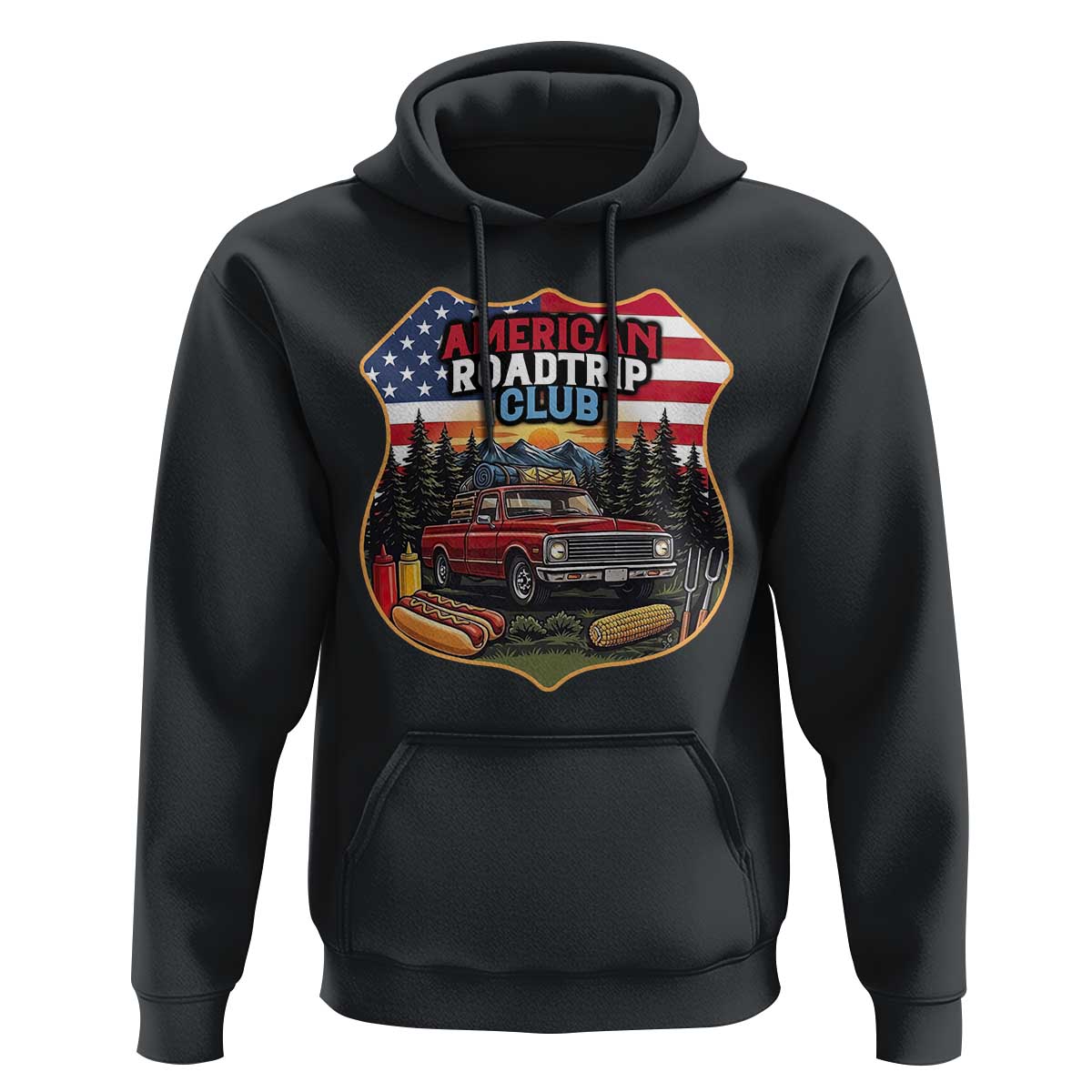 Route Highway 66 Hoodie Vintage American Roadtrip Club Road Trip