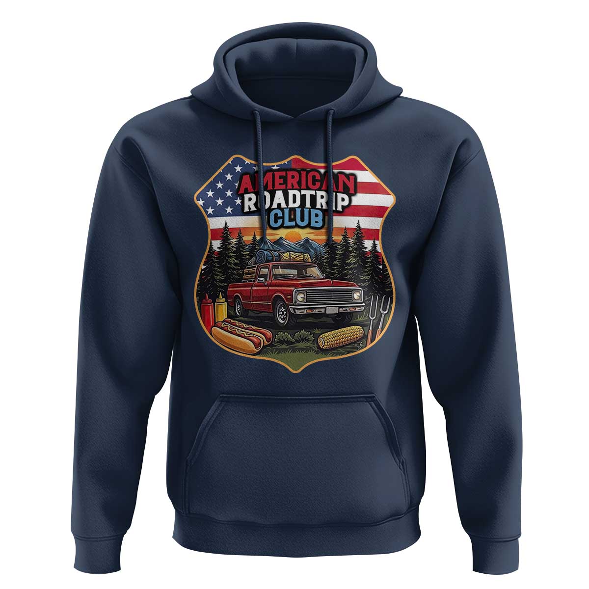 Route Highway 66 Hoodie Vintage American Roadtrip Club Road Trip