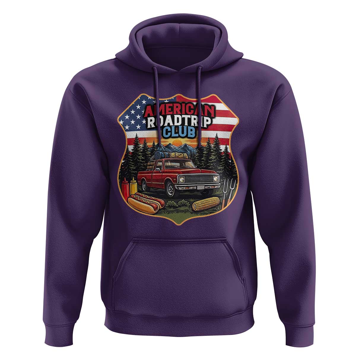 Route Highway 66 Hoodie Vintage American Roadtrip Club Road Trip