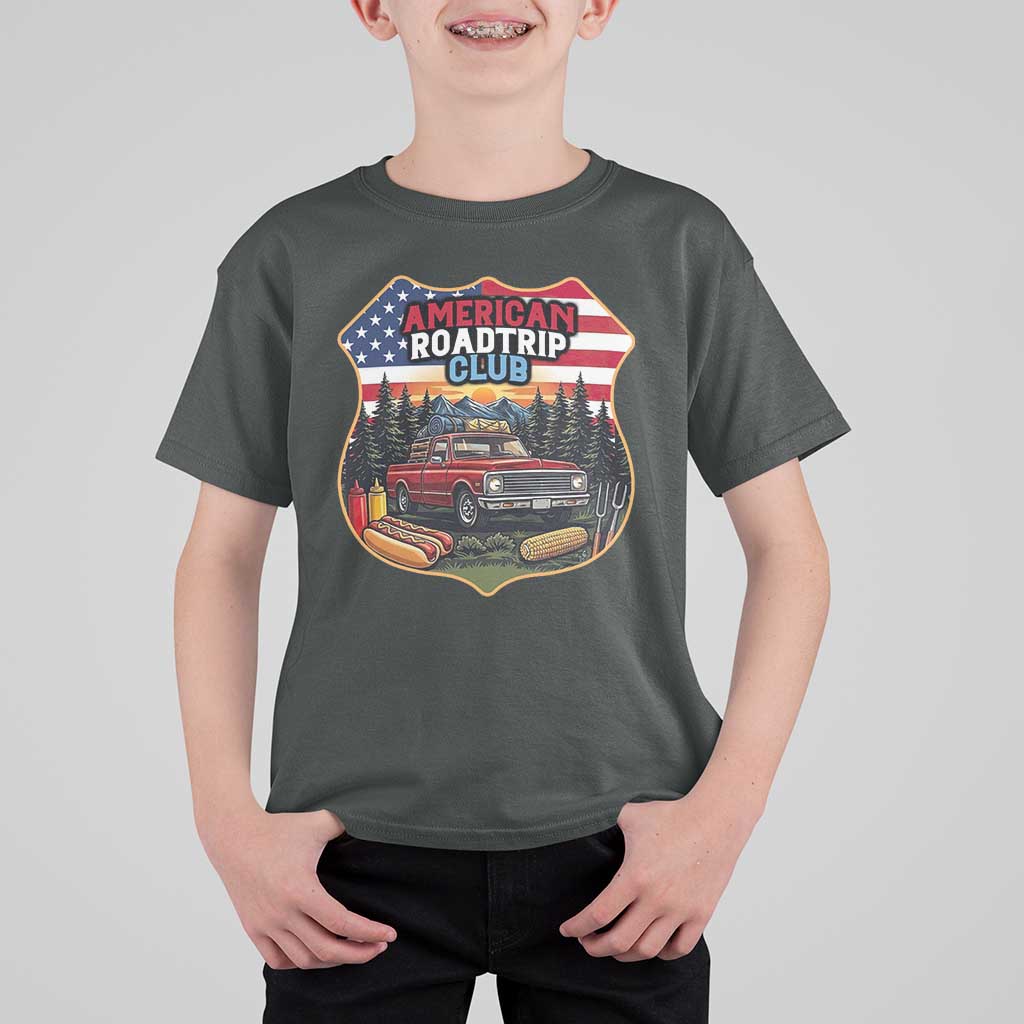 Route Highway 66 T Shirt For Kid Vintage American Roadtrip Club Road Trip