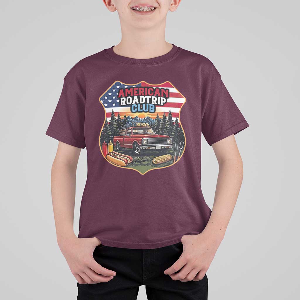 Route Highway 66 T Shirt For Kid Vintage American Roadtrip Club Road Trip