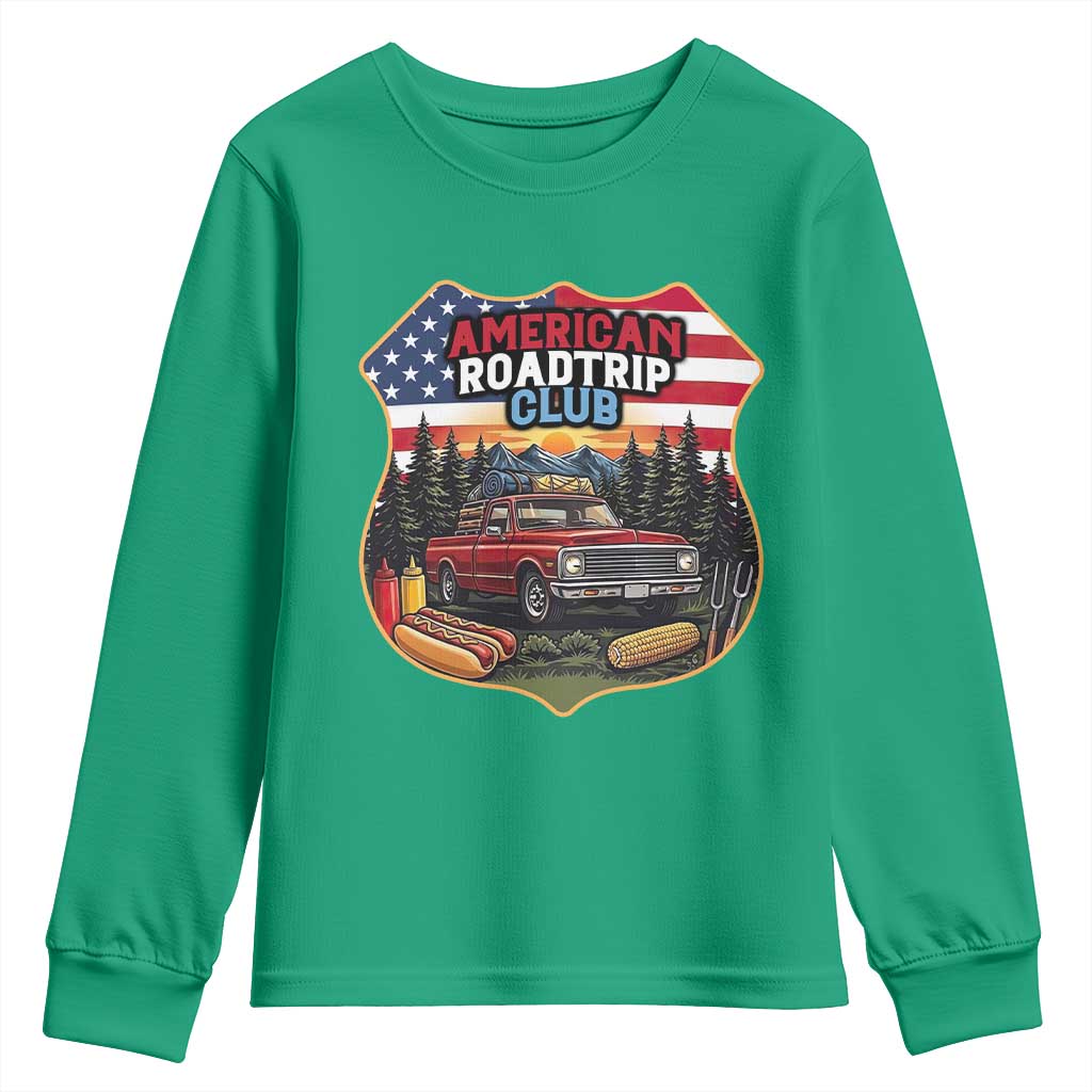 Route Highway 66 Youth Sweatshirt Vintage American Roadtrip Club Road Trip