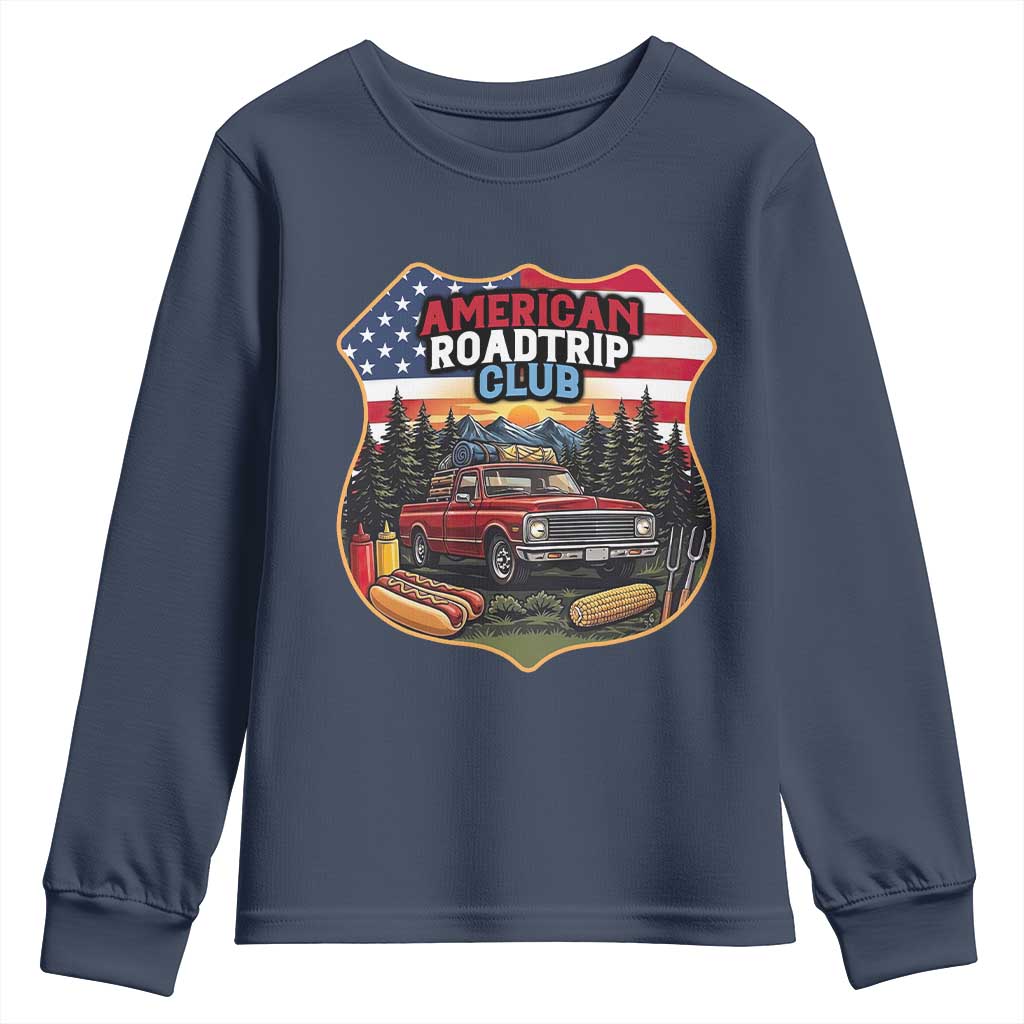 Route Highway 66 Youth Sweatshirt Vintage American Roadtrip Club Road Trip