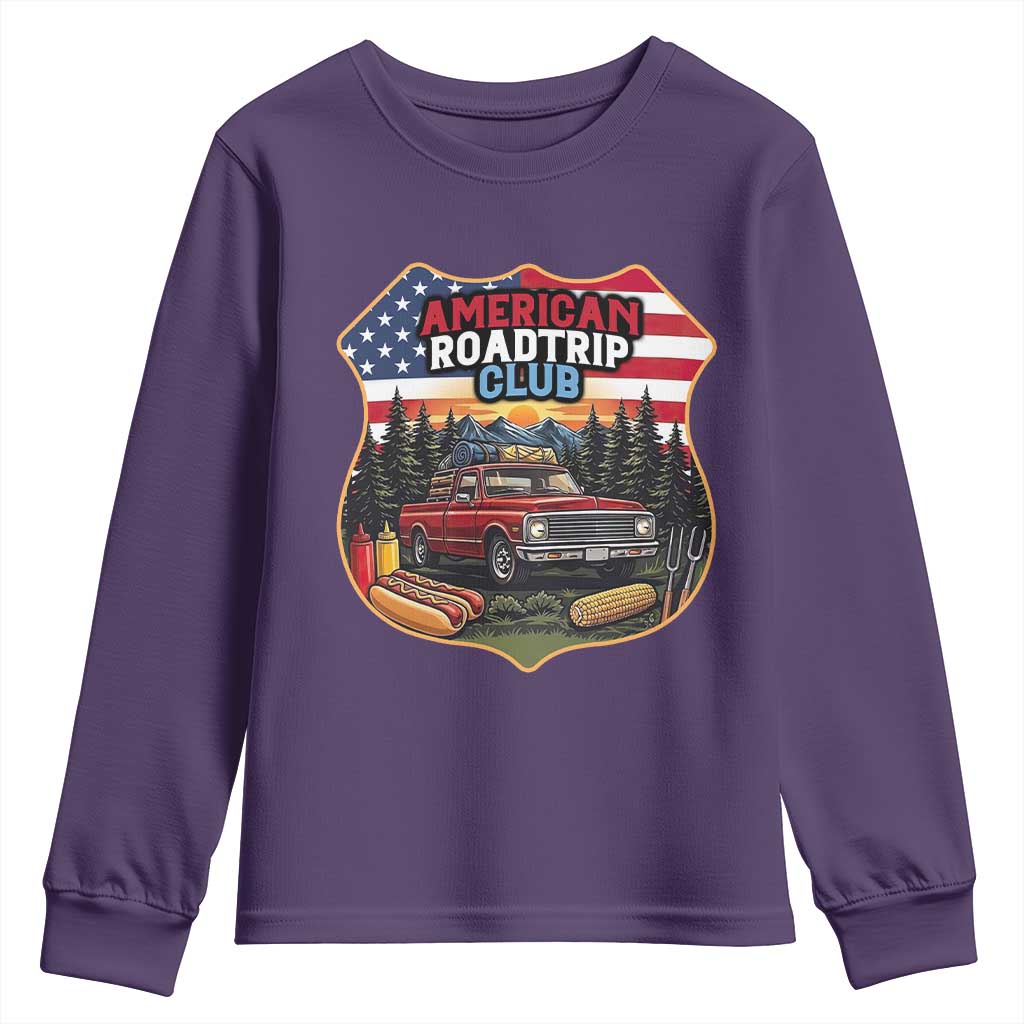 Route Highway 66 Youth Sweatshirt Vintage American Roadtrip Club Road Trip