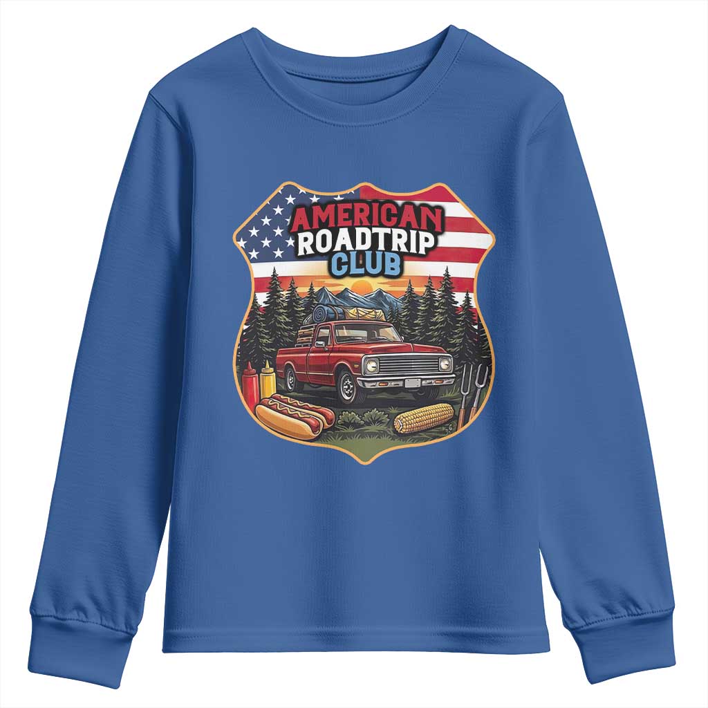 Route Highway 66 Youth Sweatshirt Vintage American Roadtrip Club Road Trip