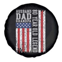 Husband Dad Grandpa 80 Year Old Legend Spare Tire Cover American Flag Birthday Gift