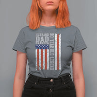 Husband Dad Grandpa 80 Year Old Legend T Shirt For Women American Flag Birthday Gift