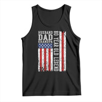 Husband Dad Grandpa 80 Year Old Legend Tank Top American Flag Birthday Gift