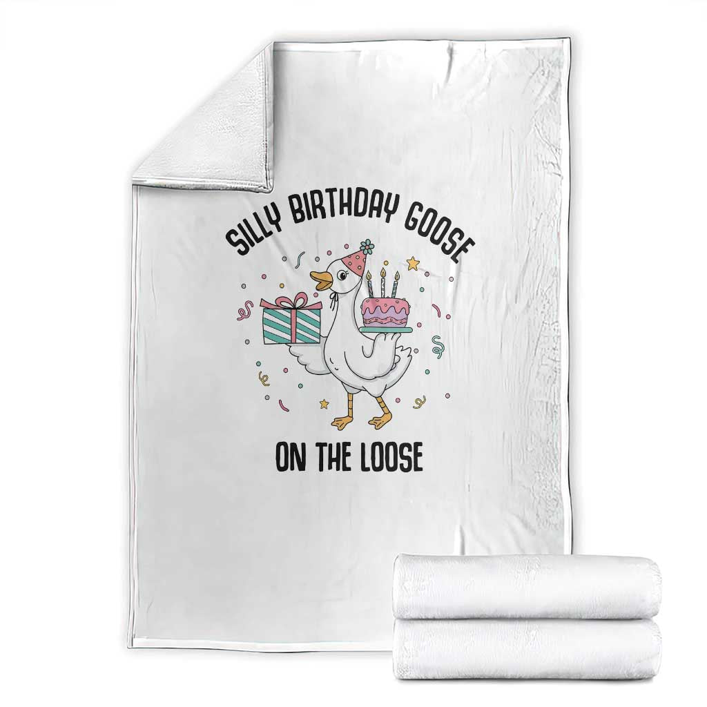 Funny Silly Goose On The Loose Throw Blanket Birthday Party Gift