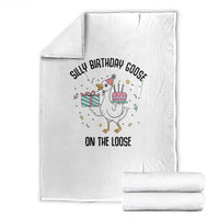Funny Silly Goose On The Loose Throw Blanket Birthday Party Gift