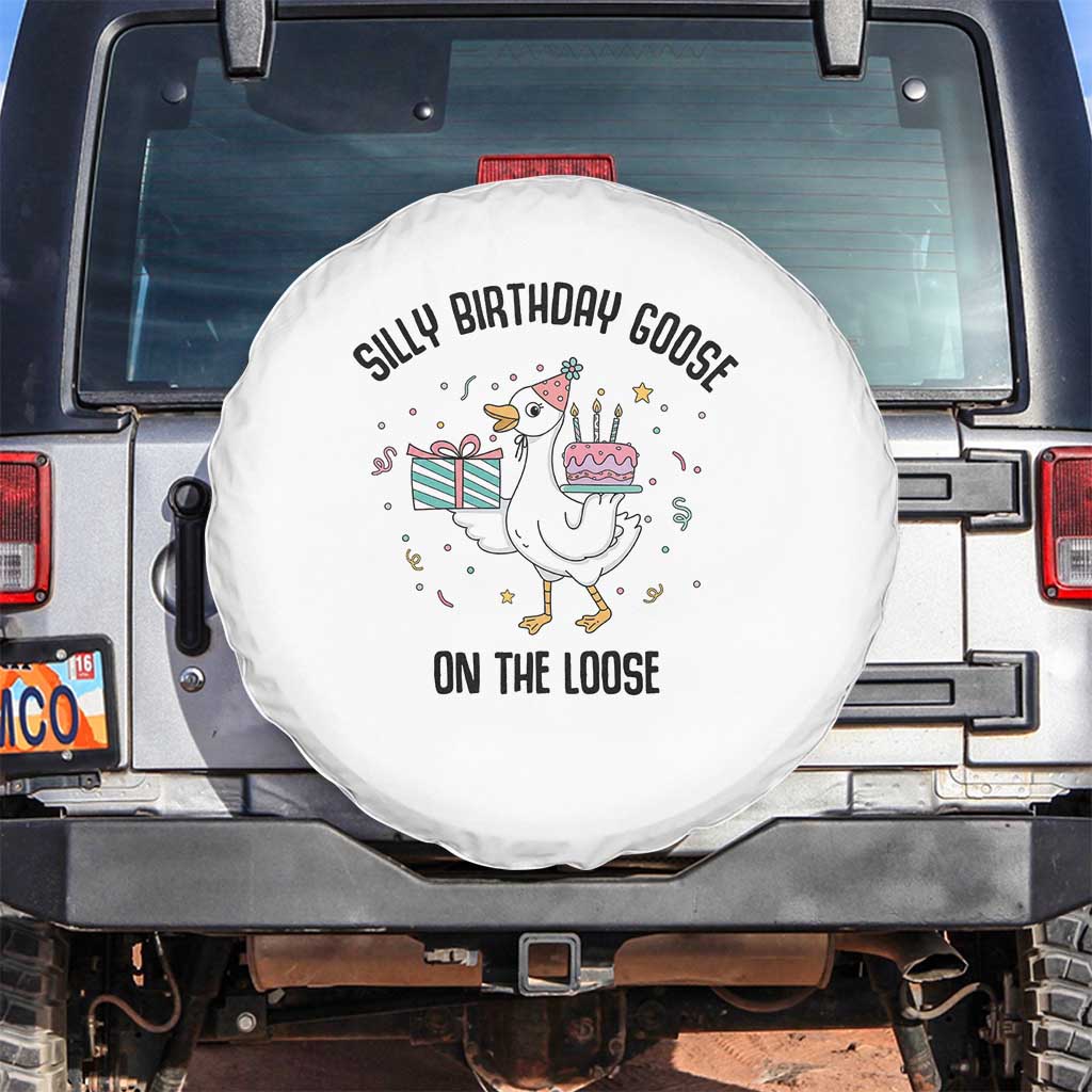 Funny Silly Goose On The Loose Spare Tire Cover Birthday Party Gift