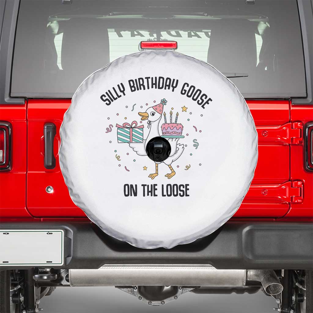 Funny Silly Goose On The Loose Spare Tire Cover Birthday Party Gift