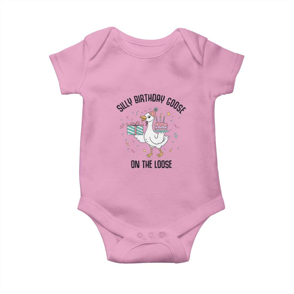 Funny Silly Goose On The Loose Baby Onesie Birthday Party Gift