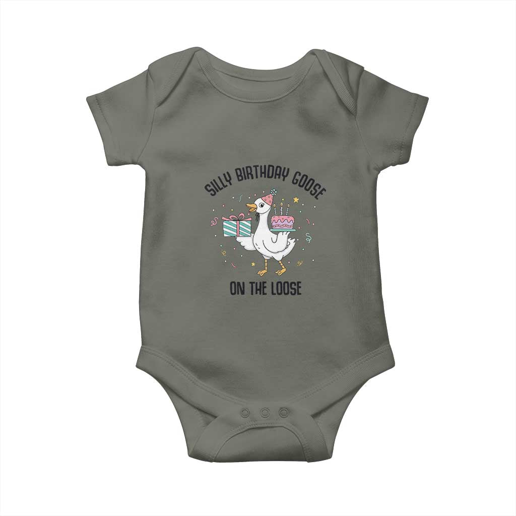 Funny Silly Goose On The Loose Baby Onesie Birthday Party Gift