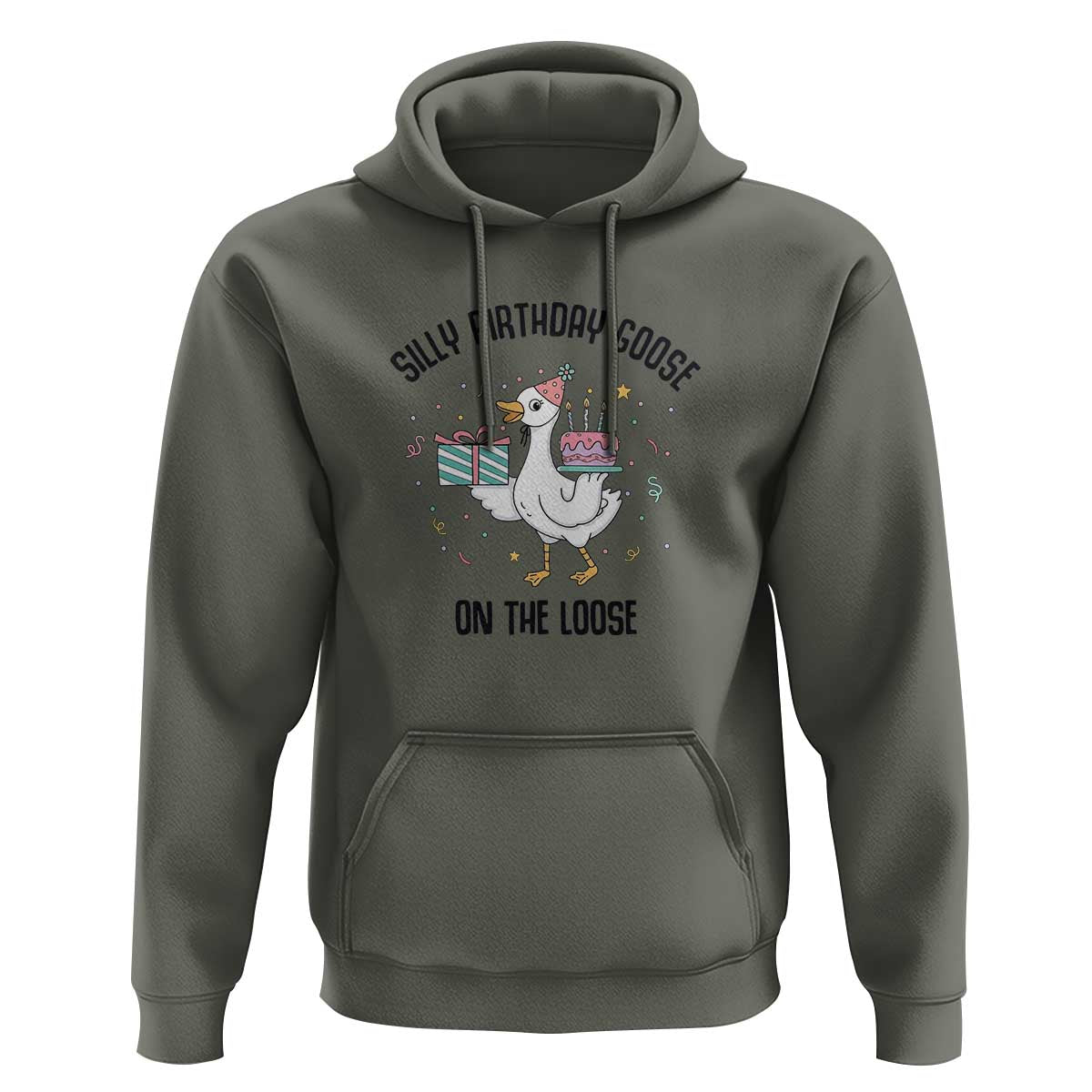 Funny Silly Goose On The Loose Hoodie Birthday Party Gift