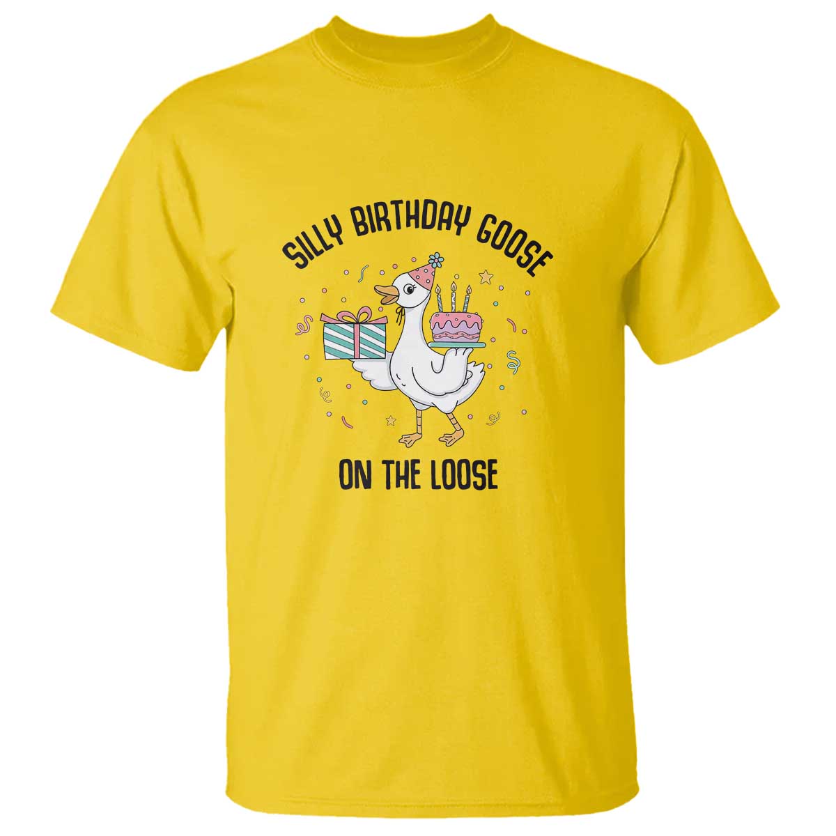 Funny Silly Goose On The Loose T Shirt Birthday Party Gift
