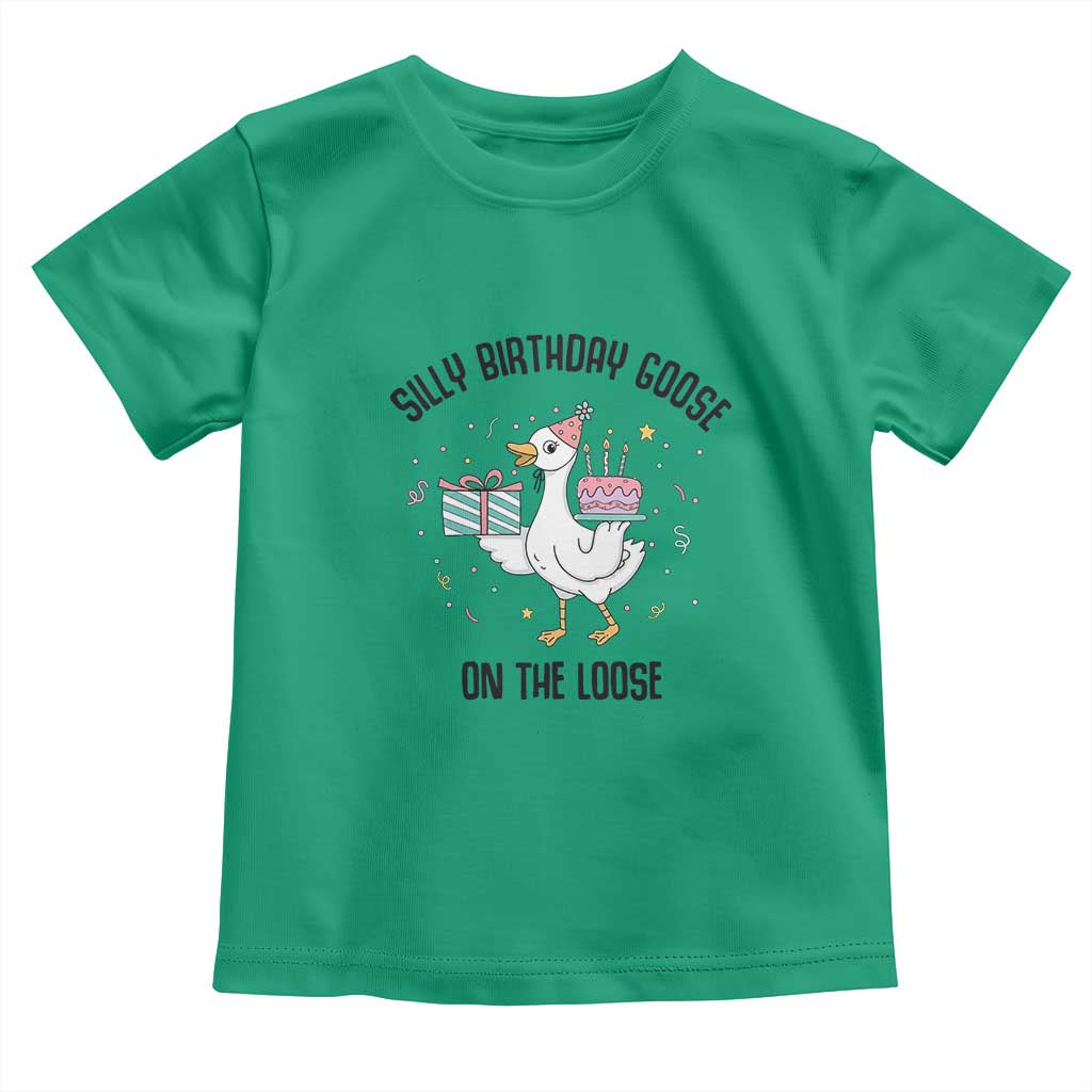 Funny Silly Goose On The Loose Toddler T Shirt Birthday Party Gift