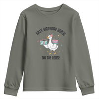 Funny Silly Goose On The Loose Youth Sweatshirt Birthday Party Gift